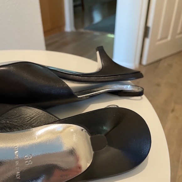 GIVENCHY Black Leather Slingback Kitten Heels - Picture 9 of 12